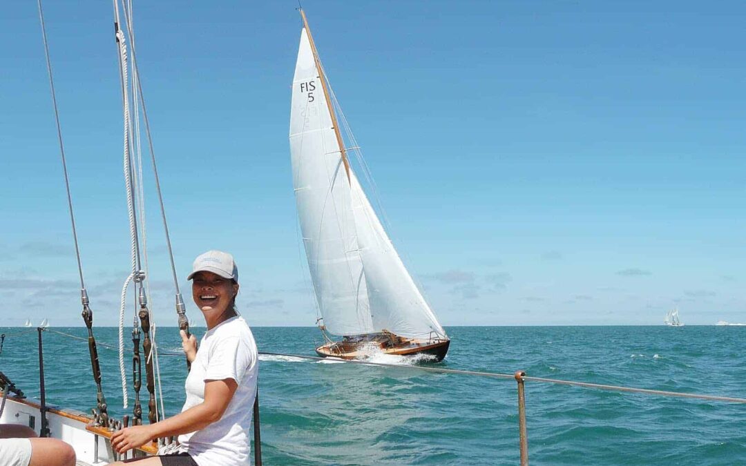 Deckhand Ger Tysk Sailing Tall On The Schooner Brilliant